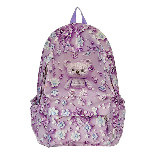 Cross-Border New Printed Lightweight Graffiti Large-Capacity Cute Student Versatile School Bag College Student Multi-Functional Backpack