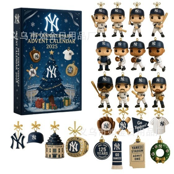 跨境New York Yankees纽约洋基队 125 周年纪念降临节日历|undefined