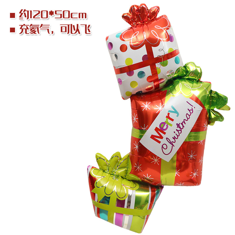 Tienda ventana Decoración Accesorios juguete globo Navidad caramelo muleta ancianos muñeco de nieve árbol de Navidad globo foto