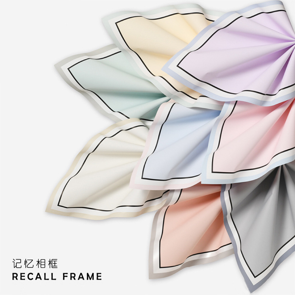 Lizgiran nuevo marco de fotos de memoria Marco de papel de embalaje de flores DIY material floral película nacarada impermeable