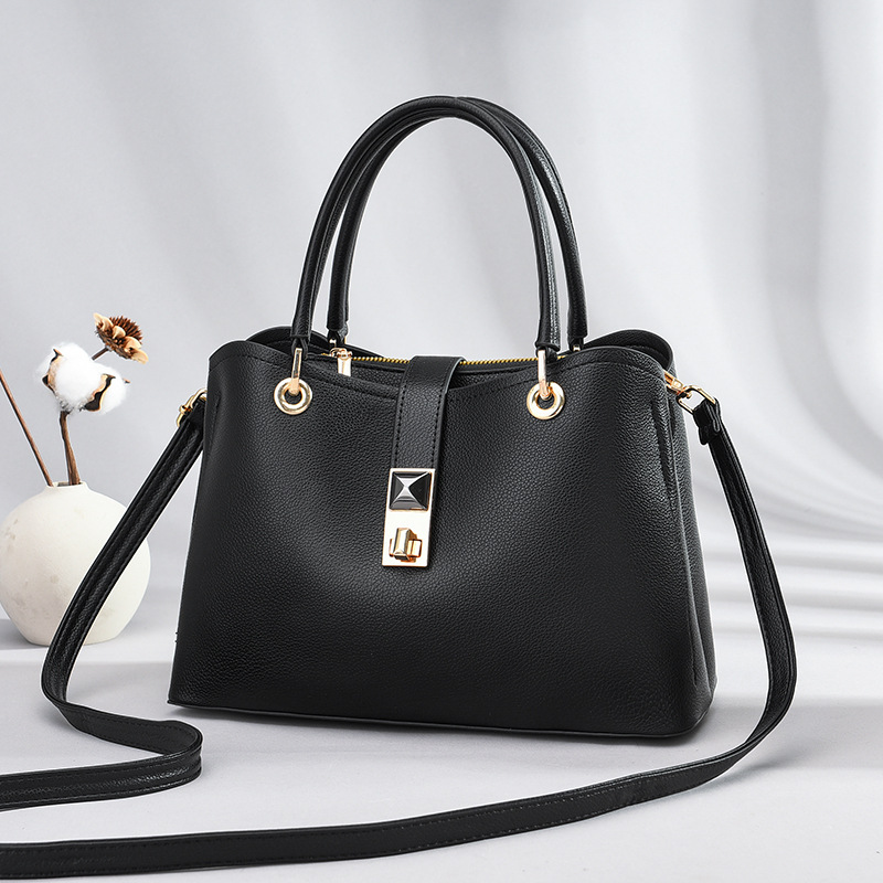 Bolso de mano moderno y elegante para mujeres de mediana edad, 2025, bolso tote simple de gran capacidad para el hombro y bandolera.
