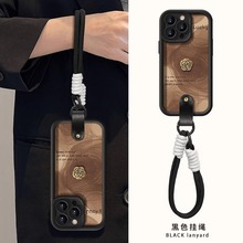 适用VIVO X100复古山茶花手机壳Y78 Y300PRO天眼小羊皮IQOO13手绳