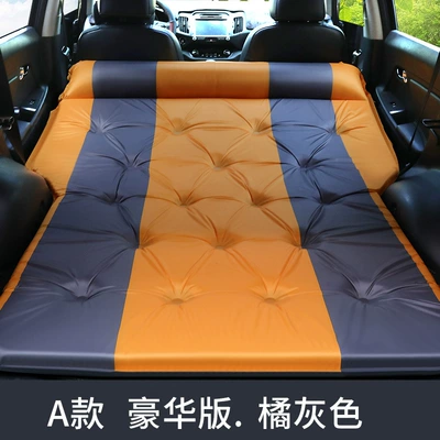 Trunk Mattress Universal Car: Vehicle-mounted inflatable bed - a-deluxe-edition-dot-orange-gray-broken-sponge-pillow