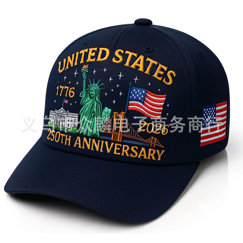 新款 250th Anniversary Cap  250周年刺绣纪念帽 户外绣花鸭舌帽|undefined