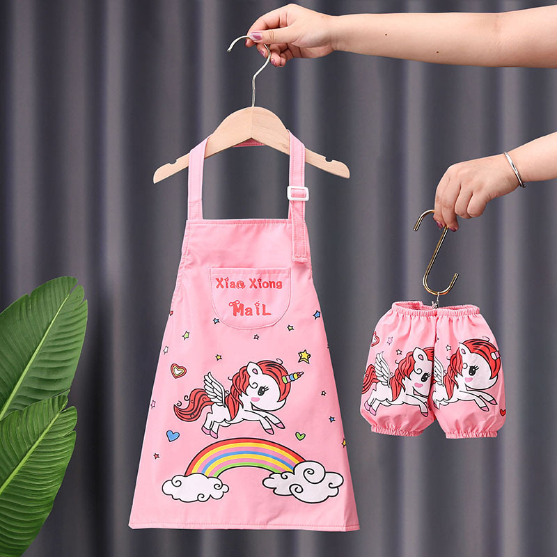 Children's Painting Apron Vests with Sleeves Kindergarten Primary School Students Art Painting Clothes Waterproof Overalls Children's Painting Apron Vests with Sleeves Kindergarten Primary School Students Art Painting Clothes Waterproof Overalls