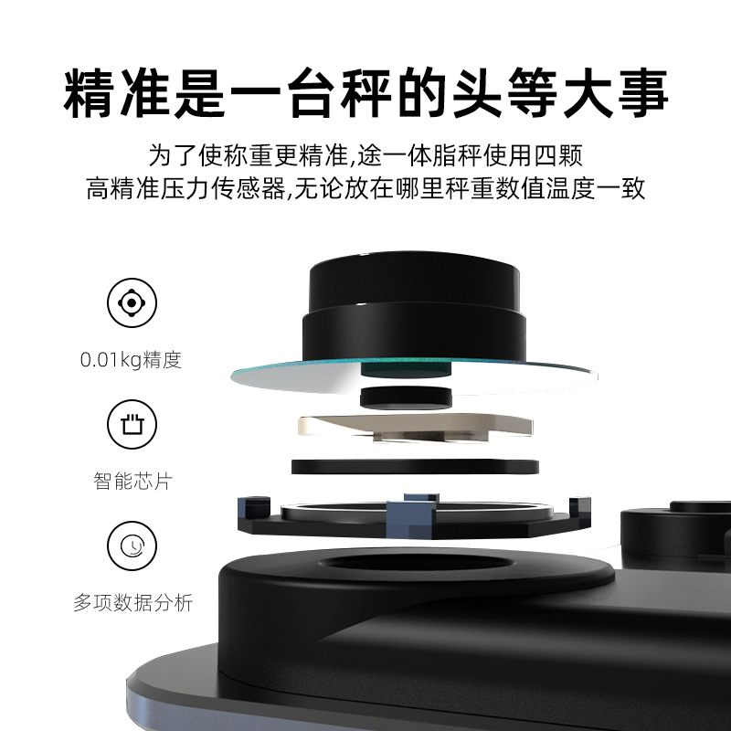 新款 家用充電人體稱功能藍牙智能電子批發體脂稱 精準