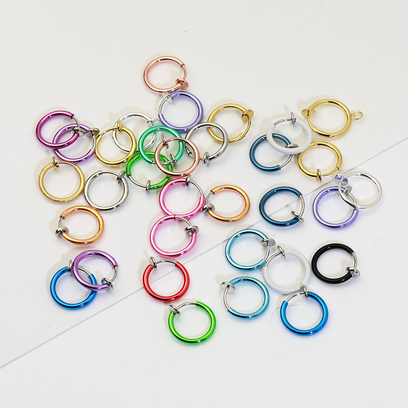 European and American Fashion Earrings Trendy Men's Trendy Women's Ear Accessories without Ear Holes False Earrings Korean Style Spring Ear Ring Ear Clip Ear Buckle