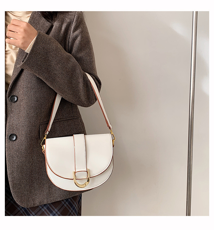 Sac de niche pour femme, nouvelle texture tendance d'automne et d'hiver, sac de selle à main, sac à bandoulière simple, sac à aisselle_voghion.com