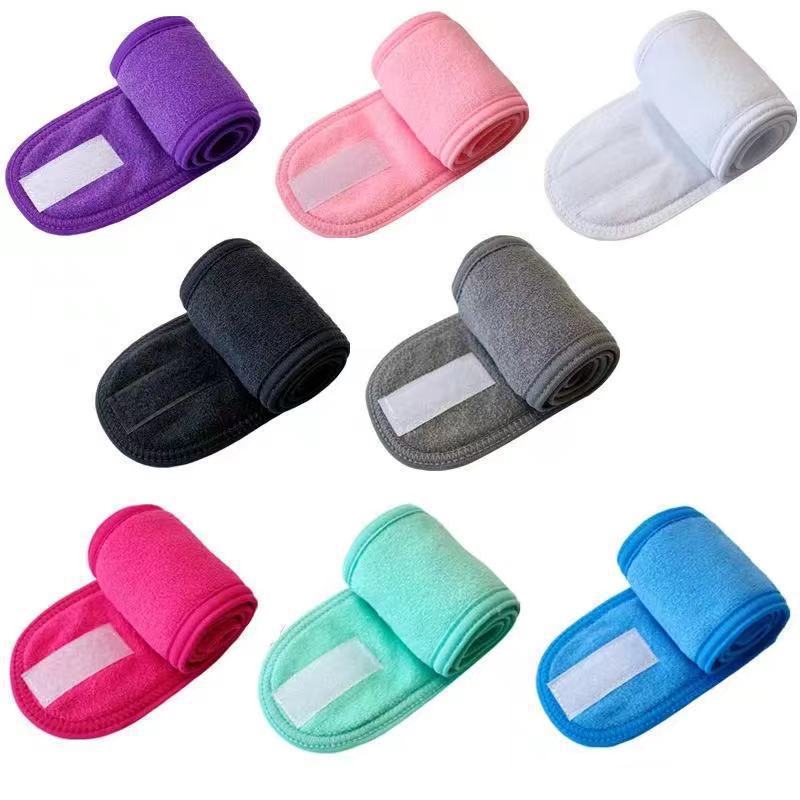 Soporte para paquetes personalizados pañuelos velcro cinta de cabello luna lavar la cara cinta de cabello cinta de maquillaje velcro máscara de cabello
