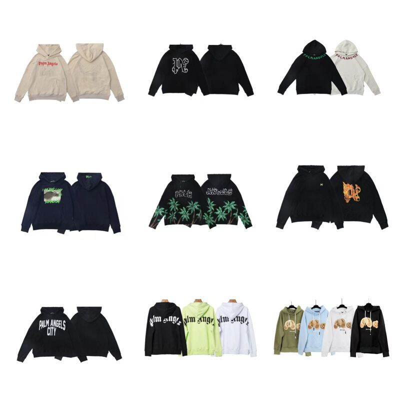 Cross-Border Foreign Trade 26S Authentic American-Style Pa Headless Bear Trendy Brand Palm High Street Casual Hooded Sweatshirt for Men and Women