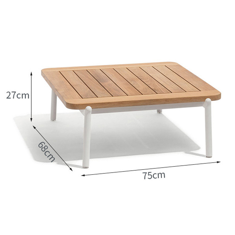 Sofá al aire libre mesa de centro combinación villa al aire libre patio jardín hotel casa de familia teca ratán tejido muebles de ocio transfronterizo