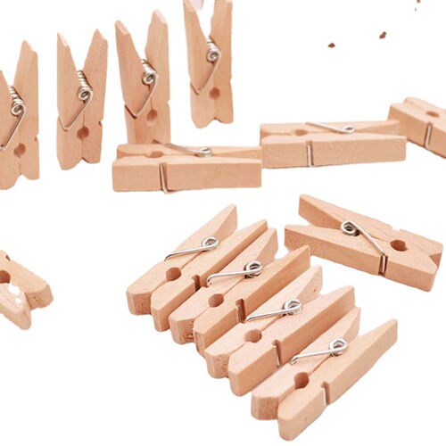 Wooden clip wooden cartoon clip diy clip small wooden clip photo clip original color clip 3.5x0.7 galvanized