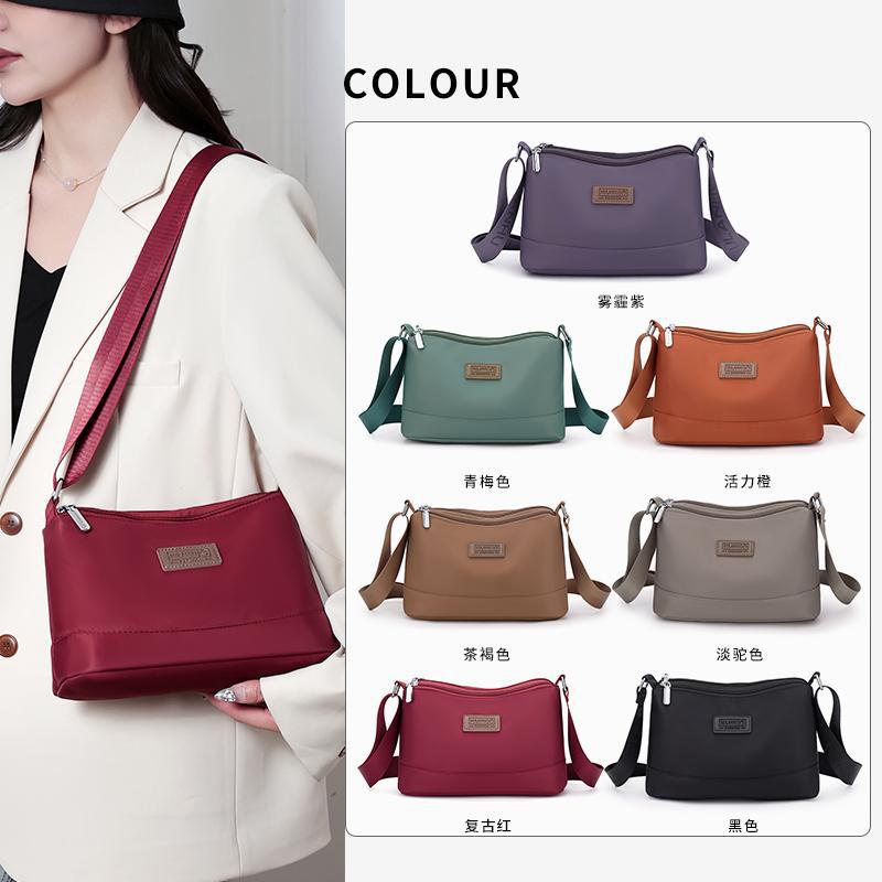 Women's Oxford Cloth Crossbody Bag 2025 New Arrival Large Capacity Multi-Compartment Lightweight Shoulder Bag Fashion Canvas Bag - Thumbnail 4