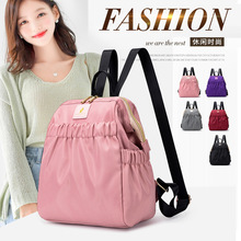 双肩包女新款韩版时尚简约百搭书包妈咪包离家出走旅行包一件代发