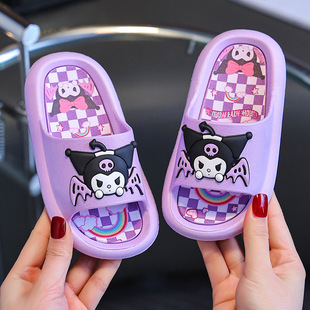 Children's Slippers, Girls, Princesses, Summer Cute Indoor Poop-Feeling Cartoon Bathing Non-Slip Baby Family Slippers