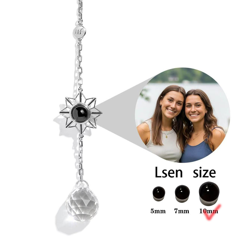 European and American Cross-Border Christmas Gifts Sun Projection Car Pendant Photo Custom Christmas Decorations Light Catcher