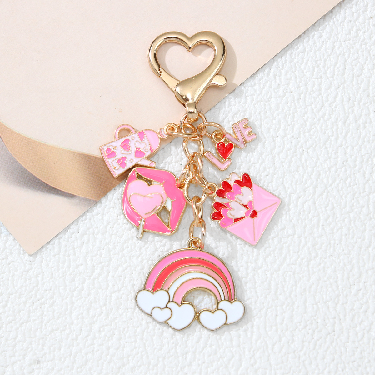 Llavero Colgante de Aleación Esmaltado, Decorativo para Bolso y San Valentín image 8