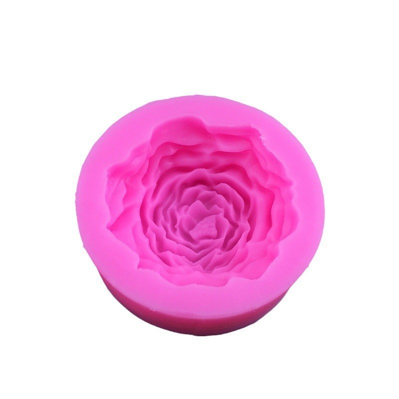 Molde de silicona para velas perfumadas con forma de rosa tridimensional, helado, mousse, pastel, tulipán, girasol y peonía.