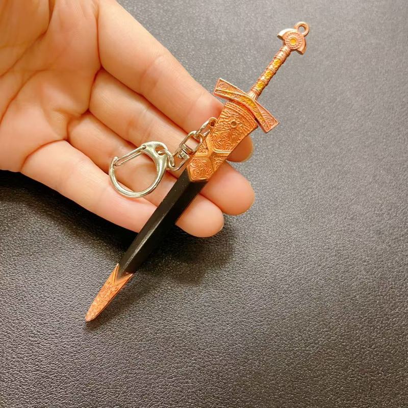 古代名剑刀剑小型mini剑秦始皇剑唐横刀金属兵器摆件合金玩具刀|undefined