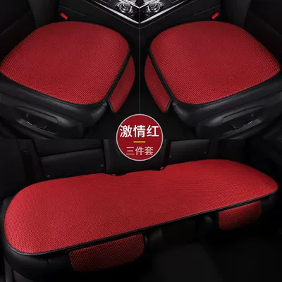 Cool pad, ice silk cool mat car mat - ice-silk-cushion-burgundy-red-three-piece-set-single-pad-2-long-strip-1
