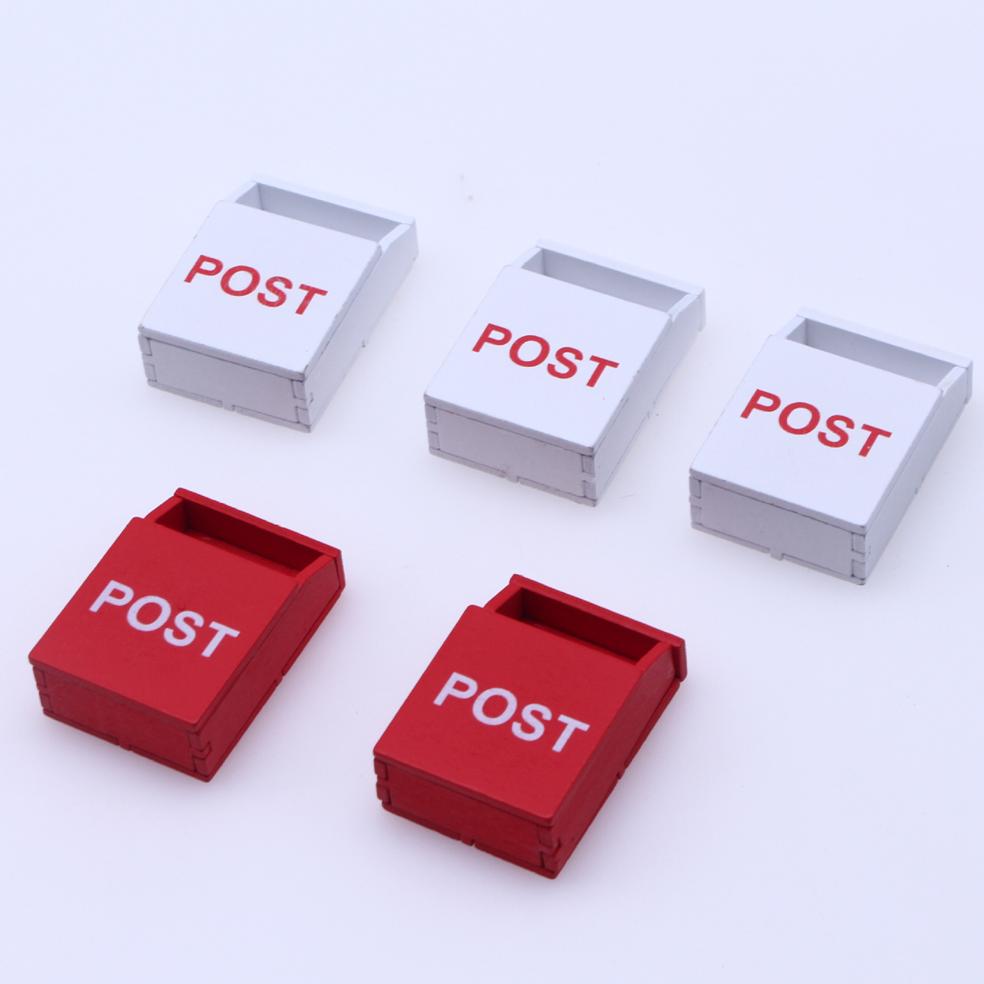 1:12Dollhouse doll house mini red mailbox mini pocket mailbox miniature scene decoration accessories