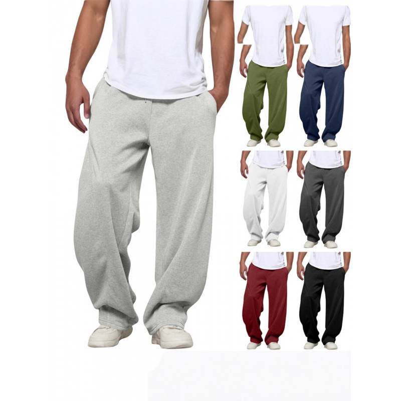 In-Stock Independent Site Cross-Border Trendy Casual Pants for Men 2026 New Straight-Leg Sports Sweatpants Loose Wide-Leg Long Pants In-Stock Independent Site Cross-Border Trendy Casual Pants for Men 2026 New Straight-Leg Sports Sweatpants Loose Wide-Leg Long Pants