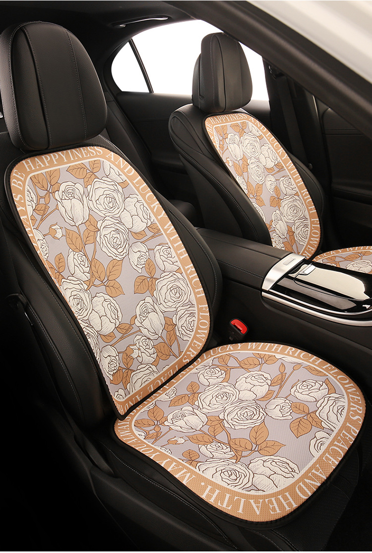 Car Cushion Four Seasons Universal Goddess Cushion Advanced Sense New Cute Seat Cover Summer Breathable Light Luxury Seat Cover