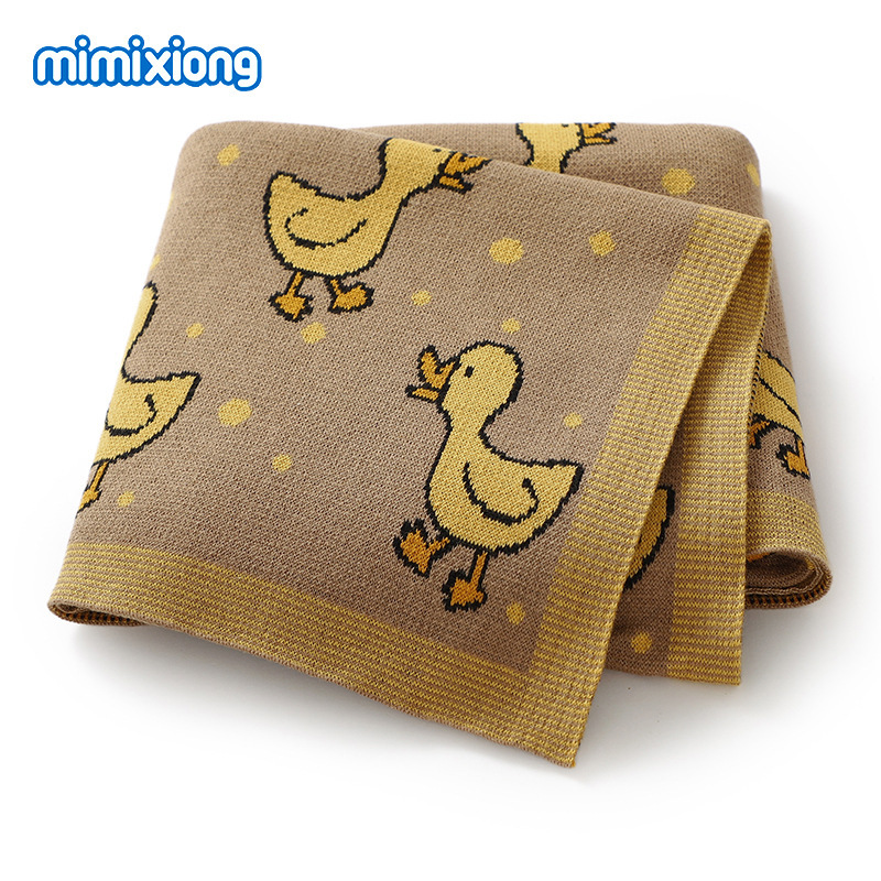 Caricatura pato jacquard mantas mantas mantas de aire acondicionado mantas de siesta Amazon mantas de punto mantas de venta caliente transfronteriza