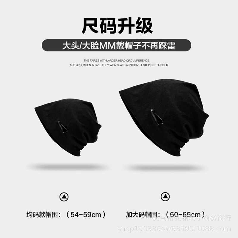 大头围冷帽子女2025新款秋冬季韩版时尚慵懒风堆堆帽显脸小包头帽|undefined