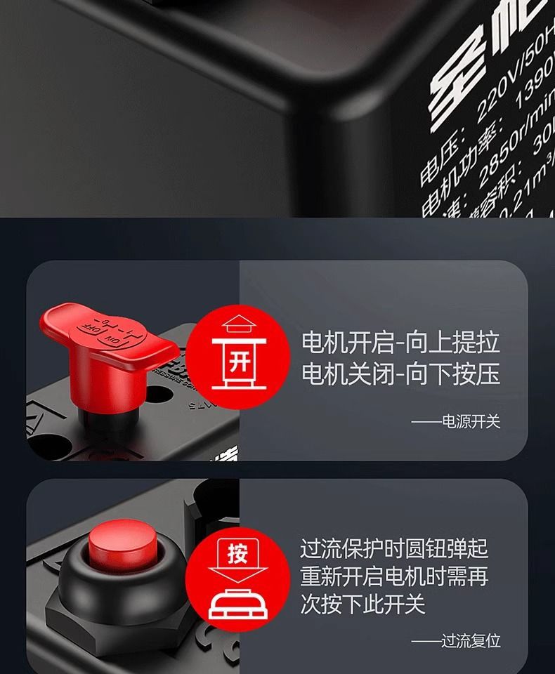 Saintpa Air Compressor 220V Silent Oil-Free Small Air Pump Industrial Grade High Pressure 10L30L55L120L150L