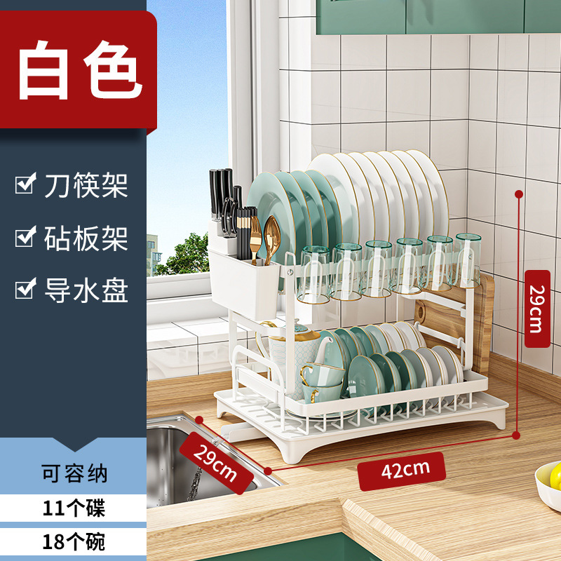 Escurridor y organizador de platos y tazones, multifuncional, ideal para cocina doméstica y almacenamiento de vajilla