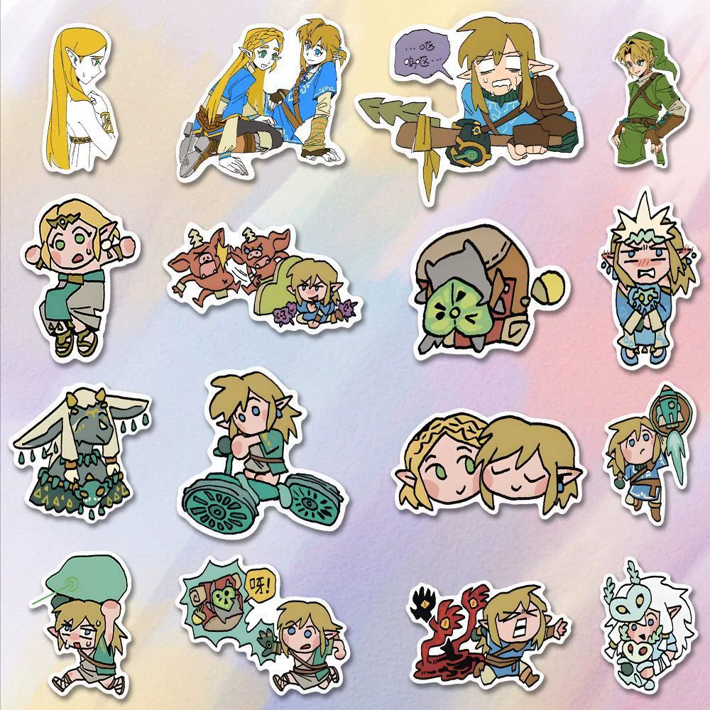 104 двухмерная игра Legend of Zelda наклейки Q-версия Линк Зельда выражение настенная наклейка самоклеящаяся