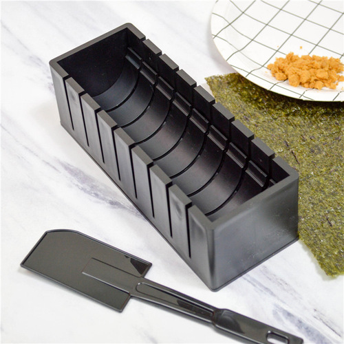 DIY sushiware seaweed sushi fork and spatula mold square round heart-shaped rice ball tool 10-piece set universal version in English