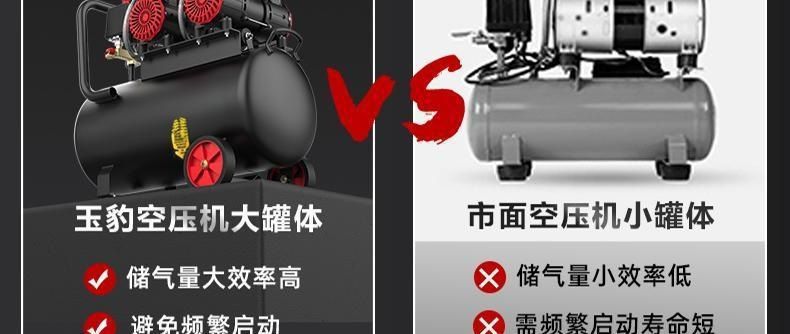 Silent air compressor 220V small industrial oil-free silent woodworking household portable air compressor