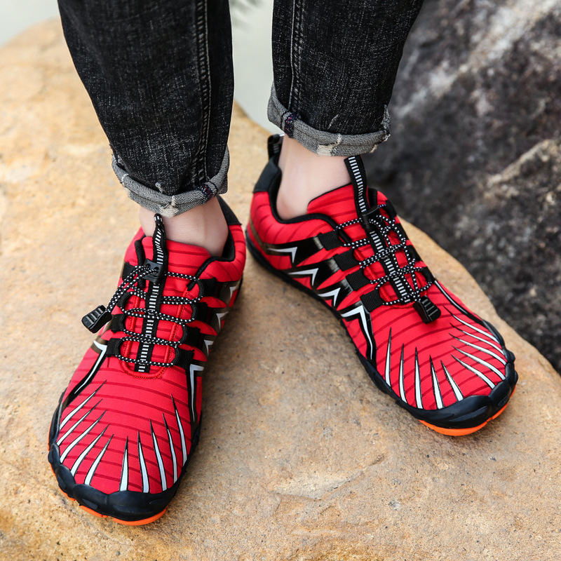 Zapatos de malla de cinco dedos para exteriores, versión deportiva para montañismo, zapatos de senderismo transpirables, zapatos de correr para escalada en roca para hombre, antideslizantes image 10