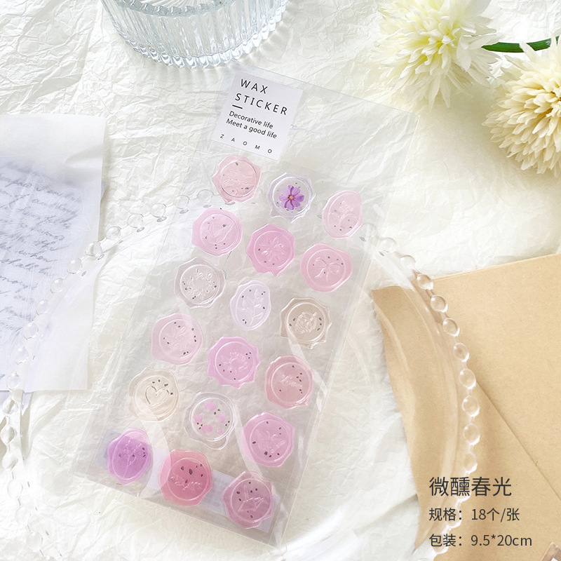 Caramelo pintura de fuego serie de pintura de fuego transparente sello pegatinas sobre sello pegatinas decoración pegatinas