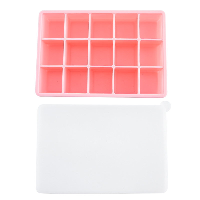 Molde de silicona para hielo transfronterizo, bandeja de hielo de grado alimenticio con tapa de silicona, bandeja de hielo de 15 compartimentos, bandeja de hielo de 24 compartimentos image 8