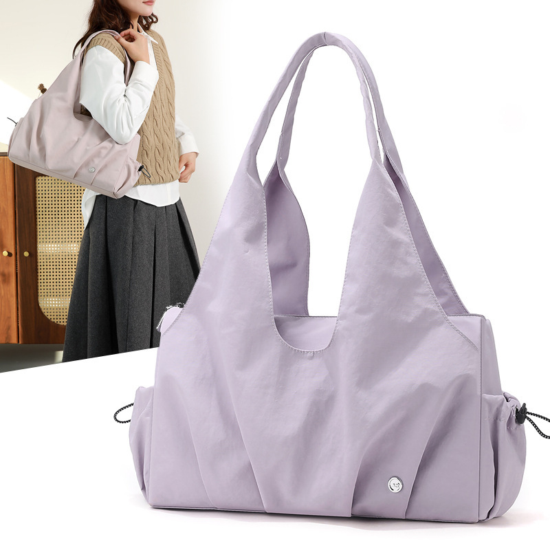 Large-Capacity Portable Shoulder Bag with Multiple Compartments, Women's Tote Bag, Short-Trip Travel Bag, Mom Bag, Shopping Bag, Canvas Bag