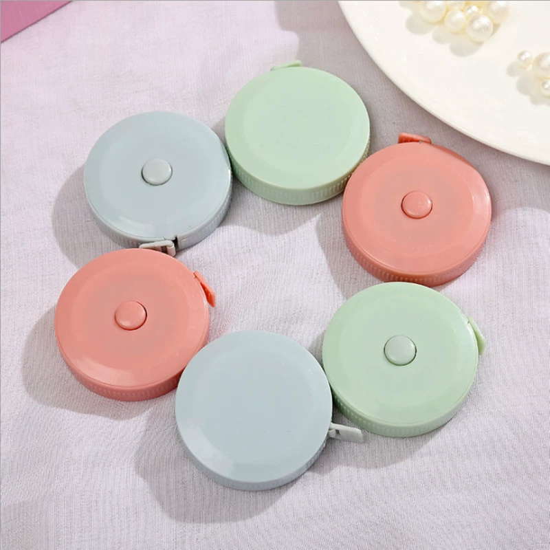 Выдвижная Рулетка 1,5 м, мягкая лента, ручная пластиковая многофункциональная Милая Мини-маленькая круглая лента, мягкая линейка