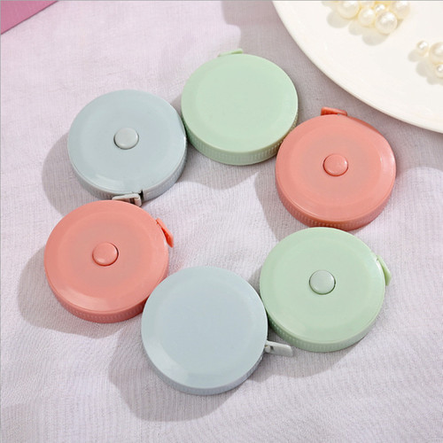 1.5 meter plastic tape measure, automatic retractable tape measure, clothing measuring tape, cute mini soft tape measure