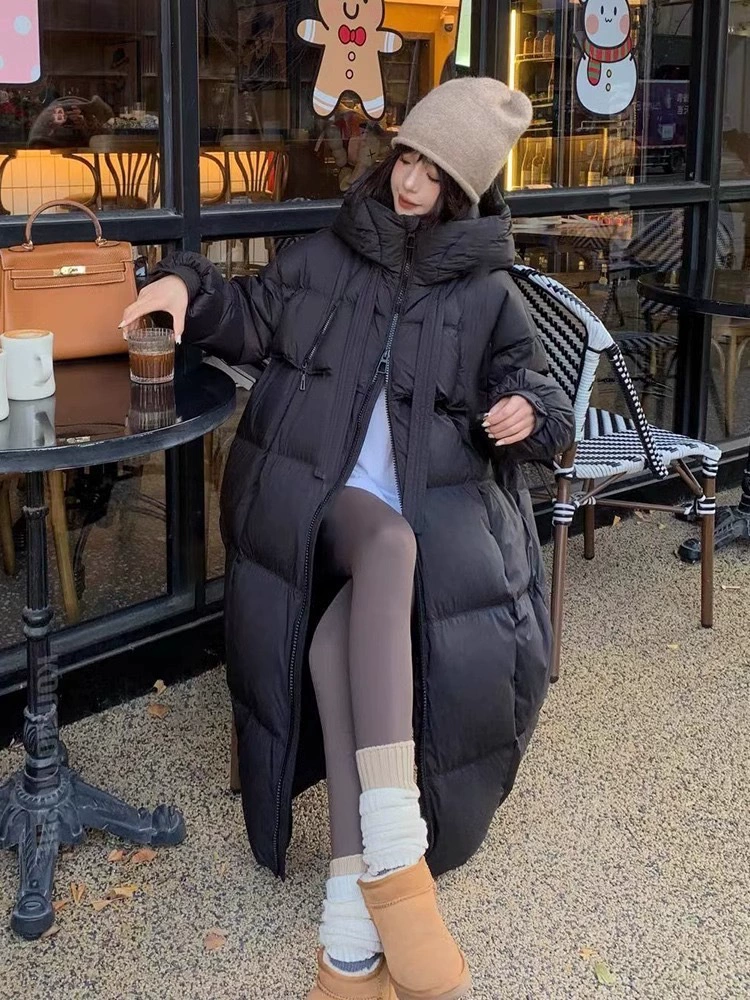 Down jacket, duvet, long-sleeve with down, high-quality style, increased thickness