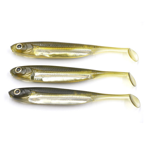 Saigao new product fishing bait, simulated soft fish, various specifications, 5pcs per pack, T tail fish floating water reflective inverted fishing bait