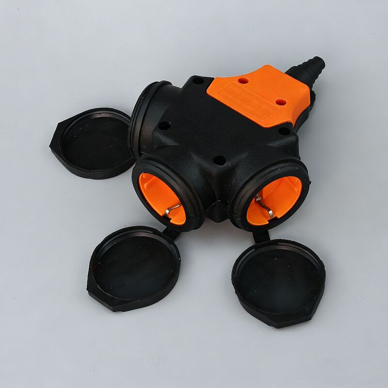 Romanian Three-Way German-Style Female Socket, One-Way Three-Way European-Style Outdoor Drop-Resistant Ip44 Waterproof European Standard Socket European Standard