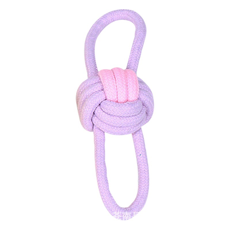 Juguetes para perros al por mayor cuerda de algodón tejida molar resistente a la mordedura Limpieza de dientes juguetes para mascotas traje cuerda nudo bola suministros para perros