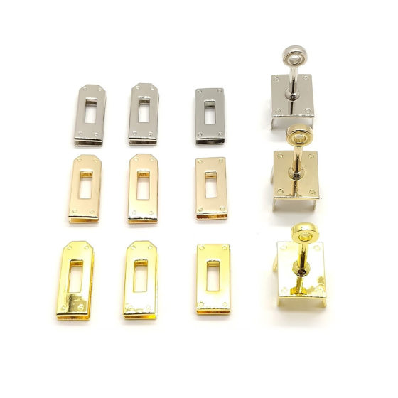in stock manufacturers wholesale women's bag hardware accessories zinc alloy lock small size Kelly bag screw lock 4-piece accessories