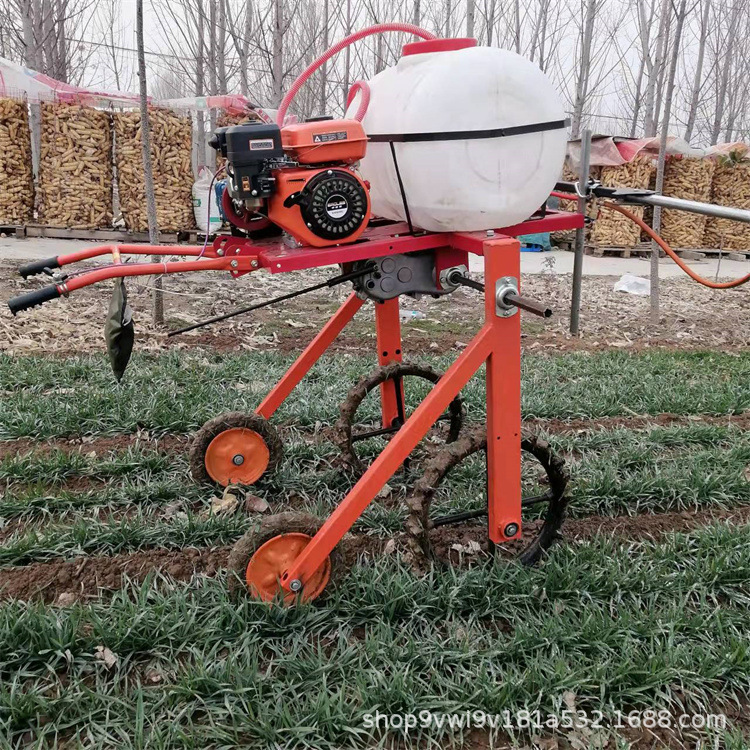 小型便捷式手扶打药机 小麦农田菜地喷药机 喷杆8米 轮距可调节