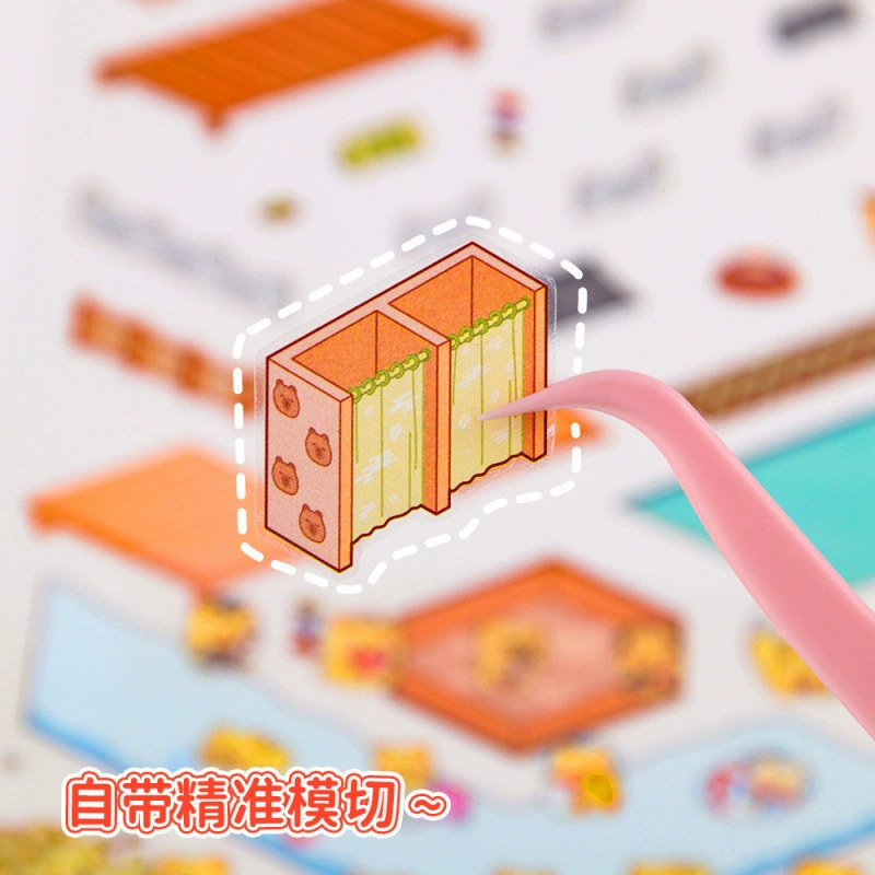 Коллаж милый декомпрессионный diy наклейка оптовая креативный мультфильм большой размер ландшафтная наклейка 3D стерео миниатюрная сцена