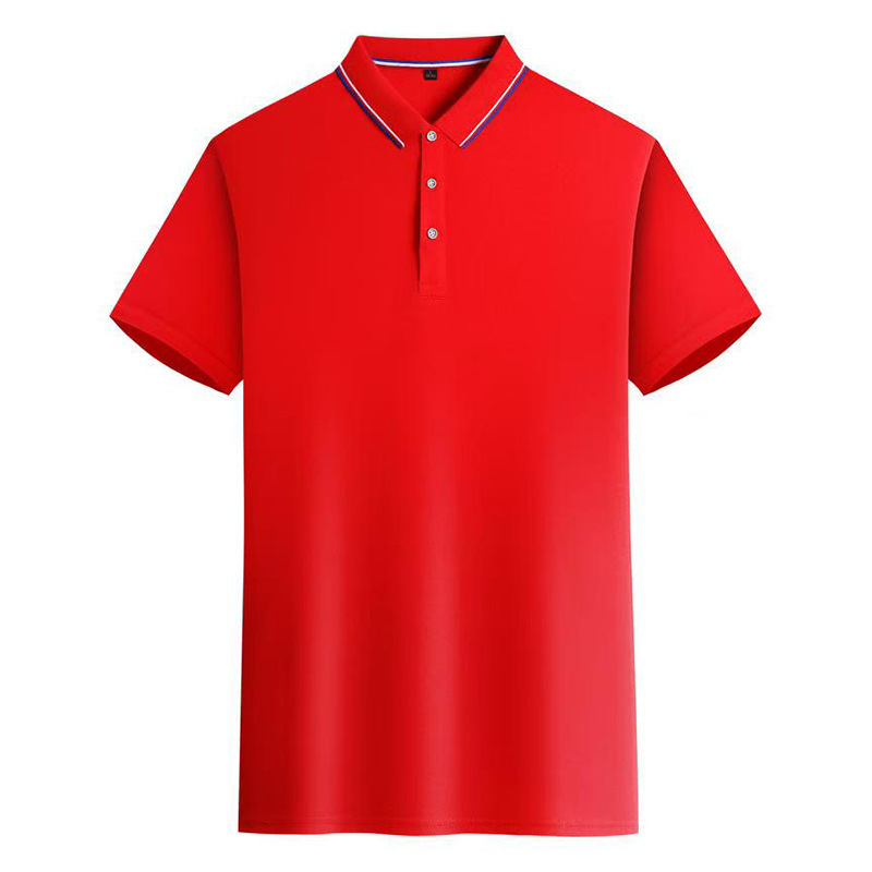 Europa y América transfronterizos de color grande trajes de trabajo de manga corta conducen camisas de polo masculinas logotipo impreso personalizado