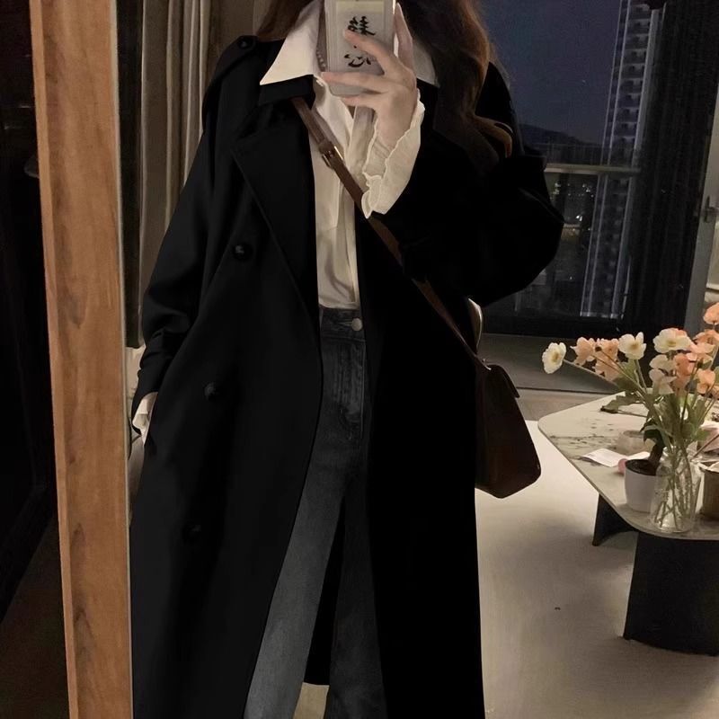 感风衣外套女春秋季新款卡其色英伦风小个子显高学生宽松大衣|undefined