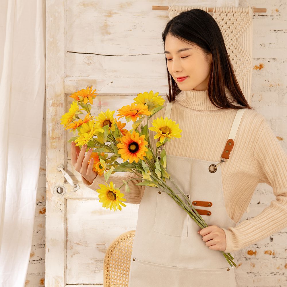 廠家婚慶杉浦向日葵花太陽花仿真花家居裝飾跨境批發假花MW78003